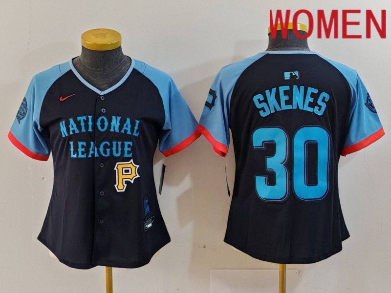 Women Pittsburgh Pirates #30 Skenes Blue All star 2024 Nike MLB Jersey style 5